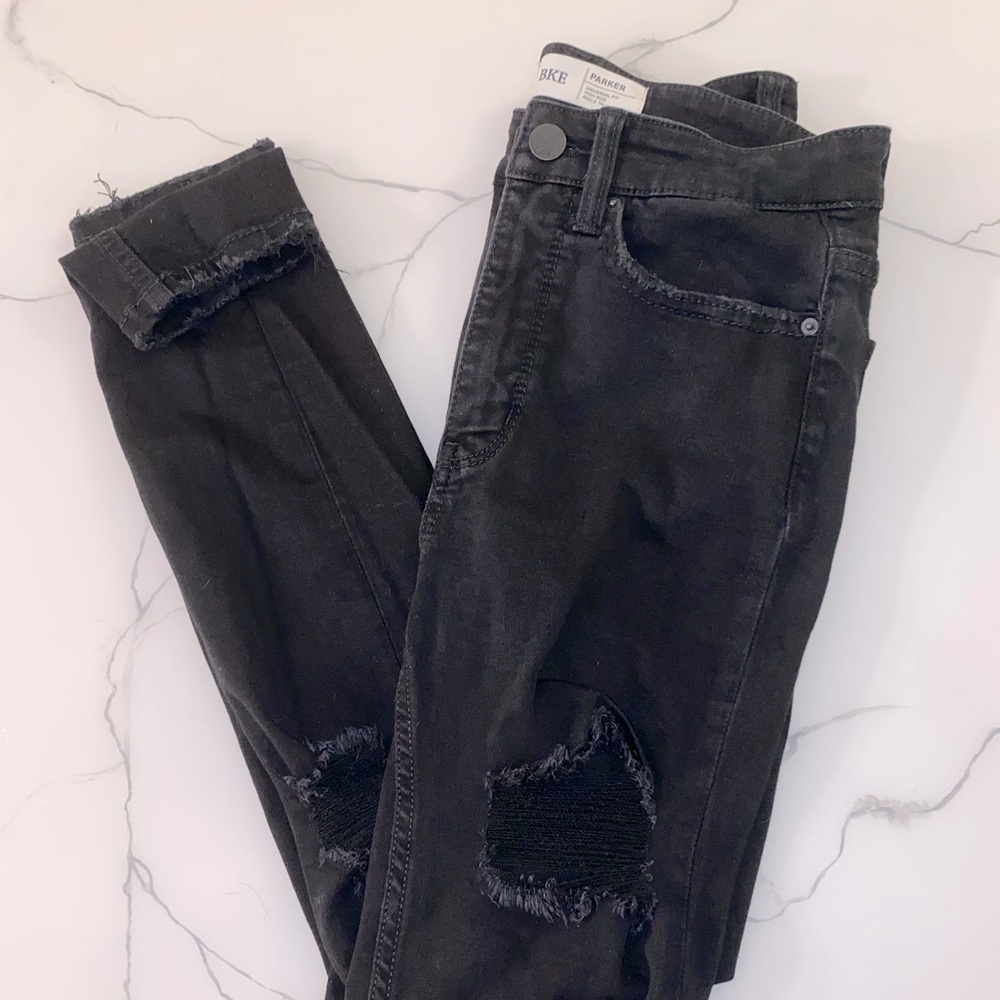 BKE ripped black denim jeans